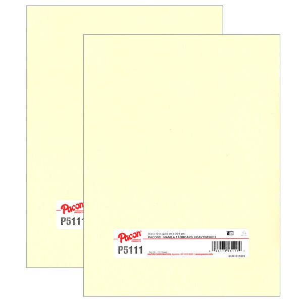 Heavyweight Tagboard, Manila, 9 x 12, PK200